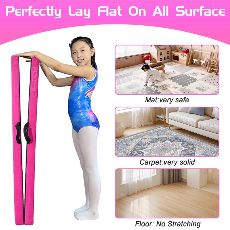 FC FUNCHEER 8FT شعاع توازن قابل للطي - شعاع أرضية الجمباز - معدات الجمباز - قاعدة مضادة للانزلاق - غلاف من الجلد المدبوغ - حقيبة حمل للأطفال/البالغين في المنزل ومركز الجمباز - Image 4